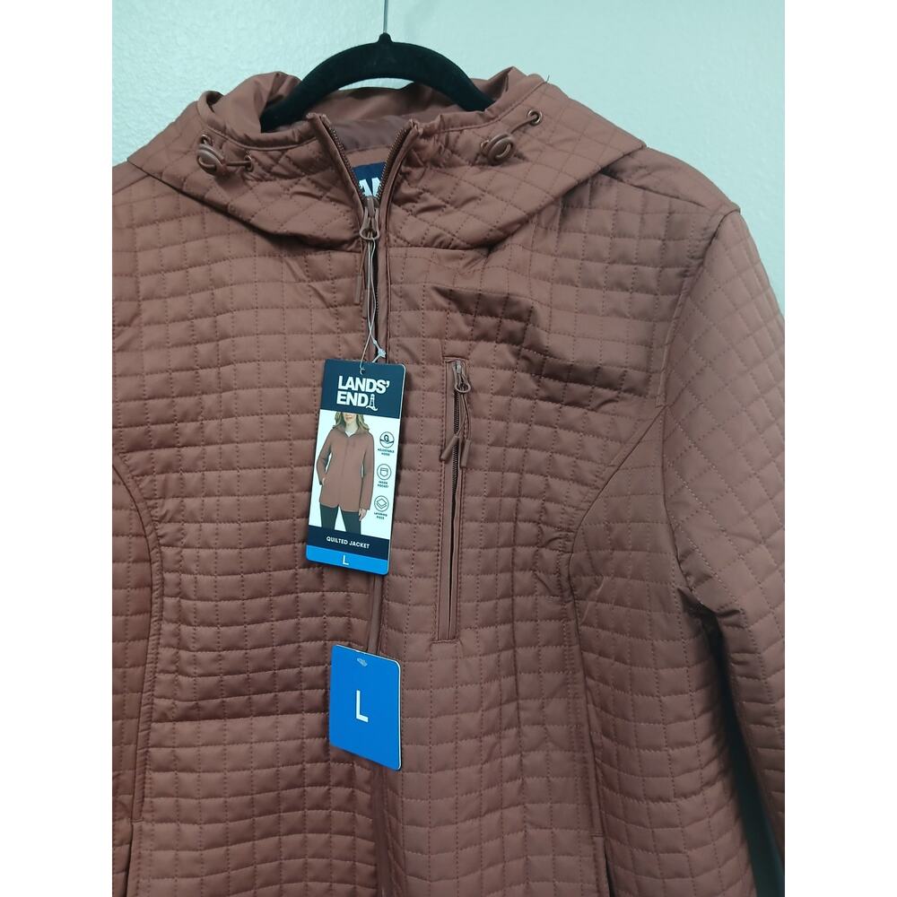 Lands' End Women's Quilted Jacket LG - Picture 4 of 10